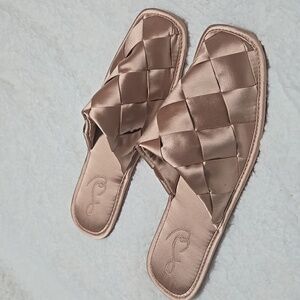 Sam Edelman Rhys Mauve Woven Satin Slipper Mules Slide On Shoe 9